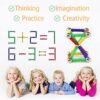 Jvchengxi 144 Piezas Construcciones Magneticas Niños, Bloques de Construcción Magnéticos Palos, Montessori Juguetes de Construccion Apilables, Juguetes Educativos Regalos Set para Adultos y Niños