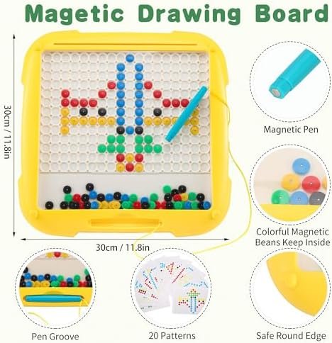 FORMIZON 2 en 1 Juguetes Montessori para Niños, Laberinto Magnético y Tablero Magnético de Dibujo, Juguetes Motricidad Fino, Regalos Educativos para Niños y Niñas 2 3 4 5 6 7 Años (Plastico)