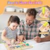 Vindany Juguetes Magnético de Madera Juguetes Educativos Montessori Juego de Combinación de Colores & Clasificación Motricidad Fina Juguetes Niños 3 4 5 6 7 Años Juegos