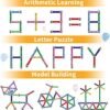 Jvchengxi 320 Piezas Construcciones Magneticas Niños, Bloques de Construcción Magnéticos Palos, Montessori Juguetes de Construccion Apilables, Juguetes Educativos Regalos Set para Adultos y Niños
