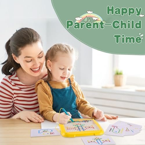 FORMIZON 2 en 1 Juguetes Montessori para Niños, Laberinto Magnético y Tablero Magnético de Dibujo, Juguetes Motricidad Fino, Regalos Educativos para Niños y Niñas 2 3 4 5 6 7 Años (Plastico)
