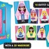 LISCIANI - Montessori Fashion Doll - para niños a Partir de 4 años - Viste Tus muñecas de Madera con 26 Ropas magnéticas a Elegir - Armario 3D y Soporte - Juego Montessori