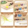 Joyreal Laberinto Magnético de Colores y Números - Motricidad Fina Juguetes Niños 3 4 5 Años Magnético de Madera Juegos Educativos Juego de Combinación de Colores