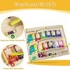 Juguetes Magnético de MaderaJuguetes Educativos Montessori Juego de Combinación de Colores & Clasificación Motricidad Fina Juguetesjuegos educativos niños 3 4 5 6 7 años de regalo (A-Train-Stil)