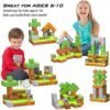 JauniQ Bloques magnéticos, Juego de Mundo magnético Build Mine, Juguetes para niños y niñas de 3, 4, 5, 6, 7, 8 años, Juguetes sensoriales Stem para niños pequeños