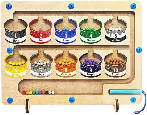 Madera Juego, Colores Clasificación Motricidad, Juegos Educativos, Motricidad Fina Juguetes, Educativos Montessori, Juguetesjuegos Educativos, Magnético Laberinto,Joyreal Juguetes Magnético