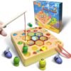 Baxcdyswe Juegos Montessori 2 Años, Juego de Pescar Peces Magnetico, Juegos Educativos Juguetes Niños Educativos Regalo Cumpleaño, Regalo para Niño 2 a 6 Años