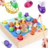 COOLJOY magnético Juegos de Pesca para Niños Juegos Montessori Niños Juguete, Juego de Pescar，2 en 1 Juguetes Sensoriales Educativos Montessori 1 2 3 Años