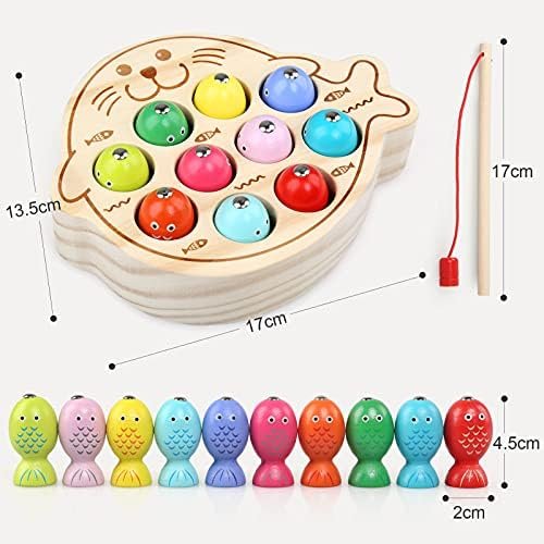 LEADSTAR Juguetes Niños 2 Años,Juguetes Montessori 2 Años,Juguetes de Madera,Juego de Pescar para Niños,Juegos Magneticos para Niños, Juegos Educativos Niños para 2 3 4 5 Años