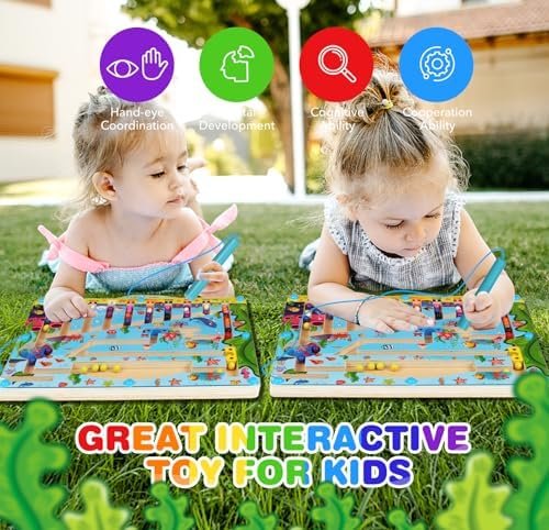 Juguetes Niños 3 Años, Laberinto Magnetico, Juegos Educativos Niños 4 Años, Juguetes de Colores, Juegos Montessori para Niños 2 Años 3 Años, Regalos Cumpleaños Pascua Navidad Niños Niña 3 4 5 6 Años