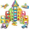 CONDIS 120 Piezas Bloques de Construcción Magnéticos, Juguetes Niños de 3 4 5 6 7 8 Años Juegos Educativos Viaje Juego de Imanes magneticas para Niños Niñas Montessori Regalos