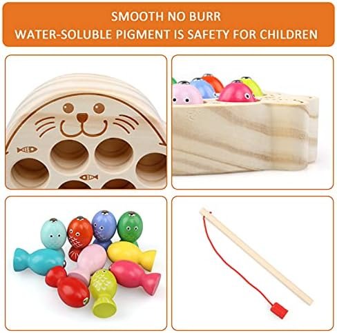 LEADSTAR Juguetes Niños 2 Años,Juguetes Montessori 2 Años,Juguetes de Madera,Juego de Pescar para Niños,Juegos Magneticos para Niños, Juegos Educativos Niños para 2 3 4 5 Años
