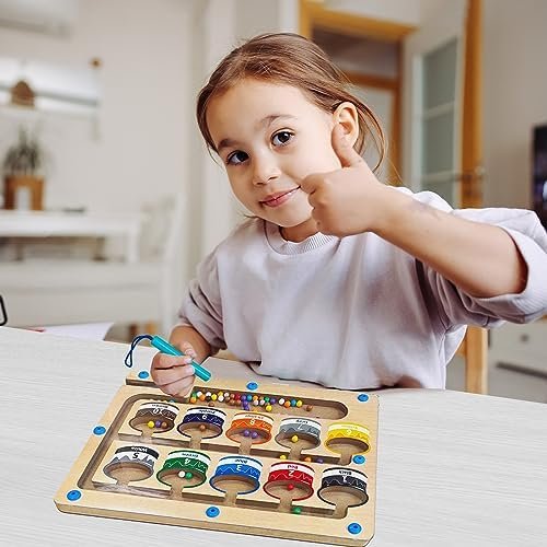 Madera Juego, Colores Clasificación Motricidad, Juegos Educativos, Motricidad Fina Juguetes, Educativos Montessori, Juguetesjuegos Educativos, Magnético Laberinto,Joyreal Juguetes Magnético