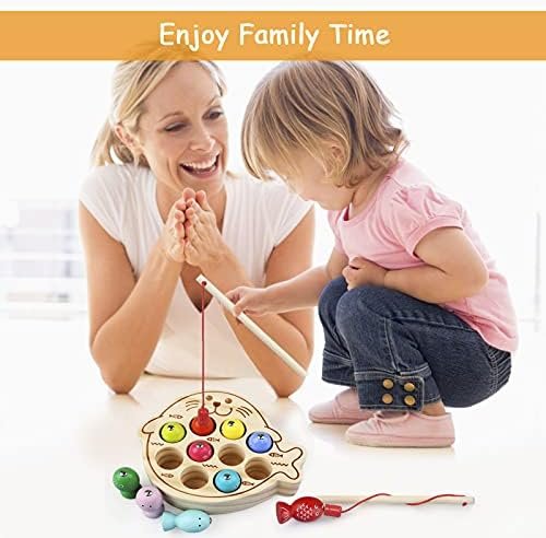 LEADSTAR Juguetes Niños 2 Años,Juguetes Montessori 2 Años,Juguetes de Madera,Juego de Pescar para Niños,Juegos Magneticos para Niños, Juegos Educativos Niños para 2 3 4 5 Años