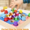 COOLJOY magnético Juegos de Pesca para Niños Juegos Montessori Niños Juguete, Juego de Pescar，2 en 1 Juguetes Sensoriales Educativos Montessori 1 2 3 Años