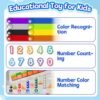 WDJLNZB Laberinto Magnetico Juguetes Montessori Madera 3 4 5 6 7 Años, Aprendiendo Colores Juego de Contar y Clasificar Juegos Educativos Regalos para Niña Niño