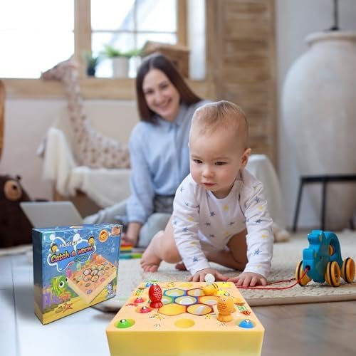Baxcdyswe Juegos Montessori 2 Años, Juego de Pescar Peces Magnetico, Juegos Educativos Juguetes Niños Educativos Regalo Cumpleaño, Regalo para Niño 2 a 6 Años