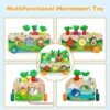 Juguetes Montessori Niños Niña 1 2 3 Años, Juguetes Magneticos de Madera con Juego de Pescar y Puzzles, Juegos Educativos Bebe 1 Año Cumpleaños Navidad Regalo