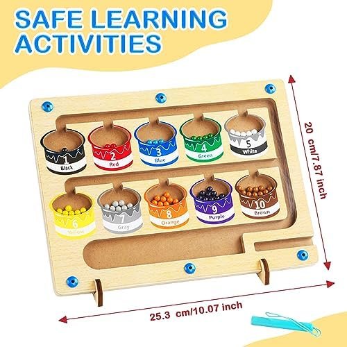 Madera Juego, Colores Clasificación Motricidad, Juegos Educativos, Motricidad Fina Juguetes, Educativos Montessori, Juguetesjuegos Educativos, Magnético Laberinto,Joyreal Juguetes Magnético