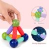 OSDUE 136PCS Juegos de Bloques de Construcción Magnéticos, Juguetes de Varillas Magnéticas, Juegos Educativos de Bloques de Construcción Magnéticos, Juguetes Montessori, Jjuegos de Juguetes Educativos