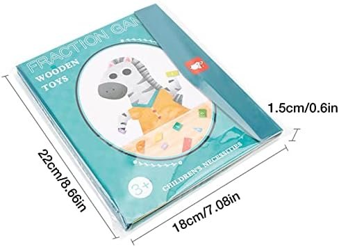 Voihamy Rompecabezas magnético de fracción | Baldosas de rotura magnéticas | Juguetes educativos para aprender fracciones | Juego manipulador de matemáticas de fracción arco iris | Montessori Paste