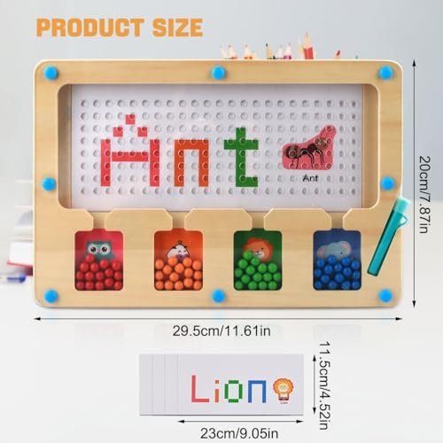 Juguetes Magnético de Madera Juguetes Educativos Montessori Juego de Combinación de Colores & Clasificación Motricidad Fina Montessori Juguetes Puzzles Selección de Colores 3 4 5 6 7 años de Regalo