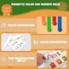 Juguetes Magnético de Madera Juguetes Educativos Montessori Juego de Combinación de Colores & Clasificación Motricidad Fina Montessori Juguetes Puzzles Selección de Colores 3 4 5 6 7 años de Regalo