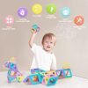 Kizmyee Bloques de construcción magnéticos, Macaron magnético Juguetes niños Juego magnético Bloques de construcción magnéticos 42 Piezas, Juguete Educativo Juguete Regalo para niños 3-8 años