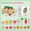 Juguetes Montessori Madera 1 Años, Montessori Educativos Juegos Niños 1 2 3 4 5 años, Juguete Magneticos con Juego de Pescar y Puzzles para de 1-5 Años Regalos de Cumpleaños Navidad