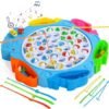 Juegos de Mesa Juguetes Niños 3 4 Años Juego Pescar Peces Musical con 8 Cañas de Pescar y 42 Peces Juegos Niños 4 Años Juegos Educativos Regalo Niños 3 4 5 6 7 años Juguetes Montessori