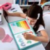 Voihamy Rompecabezas magnético de fracción | Baldosas de rotura magnéticas | Juguetes educativos para aprender fracciones | Juego manipulador de matemáticas de fracción arco iris | Montessori Paste