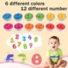 Rshuhx Regalos de Pascua para Niños Huevos Juego para Niños Reconocimiento de Colores y Números Juguetes MontessoriMotora Fina Educativa para Niños de 1 2 3 4 años (Reutilizable)