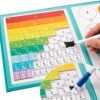 Voihamy Rompecabezas magnético de fracción | Baldosas de rotura magnéticas | Juguetes educativos para aprender fracciones | Juego manipulador de matemáticas de fracción arco iris | Montessori Paste