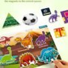 Coogam Preschool Magnetic Busy Book, 9 Pegatinas temáticas Juguetes sensoriales Habilidades motoras Finas Carpeta de Aprendizaje Libro silencioso Montessori Juguetes para niños