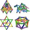 McDou Set Palos magnéticos y Bolas, 140PCS, Juguetes educativos de construcción, para niños