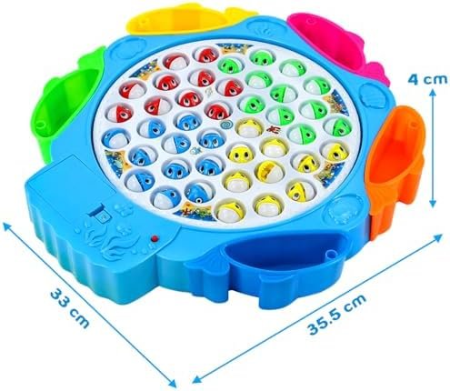 Juegos de Mesa Juguetes Niños 3 4 Años Juego Pescar Peces Musical con 8 Cañas de Pescar y 42 Peces Juegos Niños 4 Años Juegos Educativos Regalo Niños 3 4 5 6 7 años Juguetes Montessori