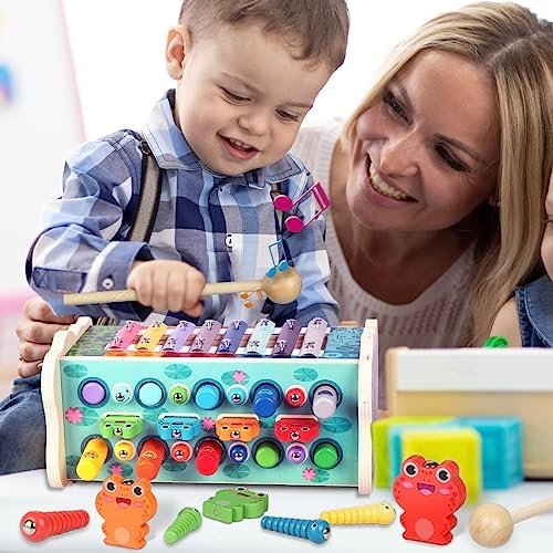 Juguetes Montessori Niños Niña 1 2 3 Año Juegos Educativos Niños Niña 3 4 5 6 Años con Xilofono Juguetes Magneticos de Madera Juego Brinquedos Bebe Cumpleaños Navidad Regalo Niña Niños 2 3 4 5 6 años