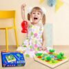 Felly Juguetes Montessori 1 Año, Juguetes de Madera Rompecabezas Zanahorias Clasificación Juego de Pesca Juguetes Educativos Niños, Temprano Regalo de Cumpleaños Navidad para Bebés de 1-3 años
