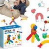 Stick-O Bloques de construcción magnéticos para niños a Partir de 1 año Juguetes de construcción Juguete de Pesca Educativo magnético para niñas Niños Montessori Juguetes Juego de 26 Piezas