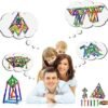 McDou Set Palos magnéticos y Bolas, 140PCS, Juguetes educativos de construcción, para niños