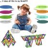 McDou Set Palos magnéticos y Bolas, 140PCS, Juguetes educativos de construcción, para niños