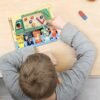 TOP BRIGHT Tablero de laberinto magnético Montessori juguetes para niños de 3 a 5 años, juego de clasificación de imanes de basura de madera, juguetes educativos, juguete de viaje para niños pequeños,