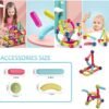 88 Bolas magnéticas, Juego de Palos de construcción magnéticos, Azulejos de Bloques de construcción, Juguetes apilables Stem para niños a Partir de 3 años (88 Piezas)