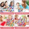 OSDUE 136PCS Juegos de Bloques de Construcción Magnéticos, Juguetes de Varillas Magnéticas, Juegos Educativos de Bloques de Construcción Magnéticos, Juguetes Montessori, Jjuegos de Juguetes Educativos
