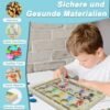 AIVORO Laberinto Magnetico de Colores y Números, Juguetes Montessori de Madera, Juego Educativo para Regalos Cumpleaños Niños, Juego Motricidad Fina 3 4 5 6 Años