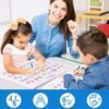 Coogam - Tablero de práctica de letras magnéticas, imanes de rastreo ABC, tablero de alfabeto para aprender a escribir, juguete educativo, motor fino Montessori, regalo para niños de 3 4 5 años
