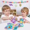 Kizmyee Bloques de construcción magnéticos, Macaron magnético Juguetes niños Juego magnético Bloques de construcción magnéticos 42 Piezas, Juguete Educativo Juguete Regalo para niños 3-8 años