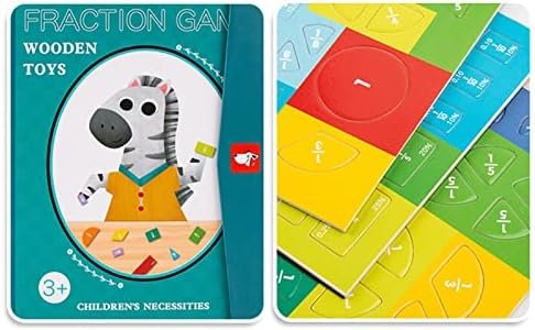 Voihamy Rompecabezas magnético de fracción | Baldosas de rotura magnéticas | Juguetes educativos para aprender fracciones | Juego manipulador de matemáticas de fracción arco iris | Montessori Paste