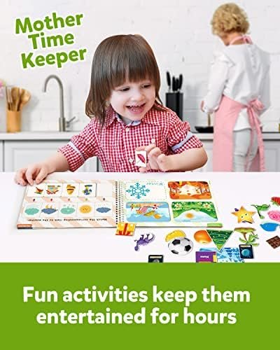 Coogam Preschool Magnetic Busy Book, 9 Pegatinas temáticas Juguetes sensoriales Habilidades motoras Finas Carpeta de Aprendizaje Libro silencioso Montessori Juguetes para niños