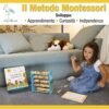 Juegos Montessori 2 3 4 5 Años, Juegos Niños, Juego Pirámide Regalo Bebé Niña Juguetes Educativos de Madera con Pizarra Magnética Ábaco Cubo